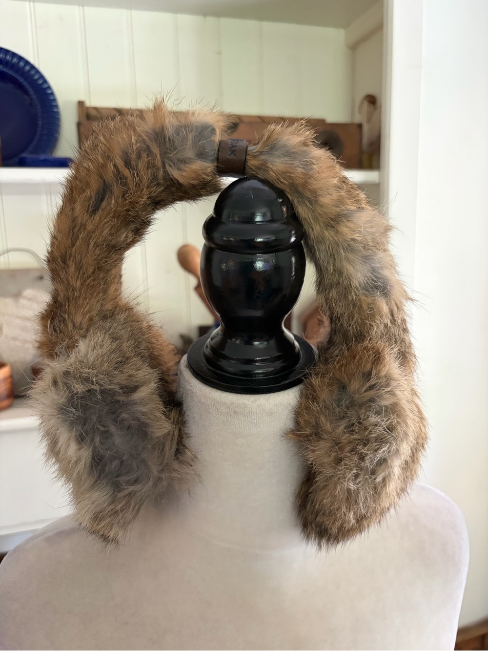 Women’s Rabbit Fur Ear Muffs - Brown